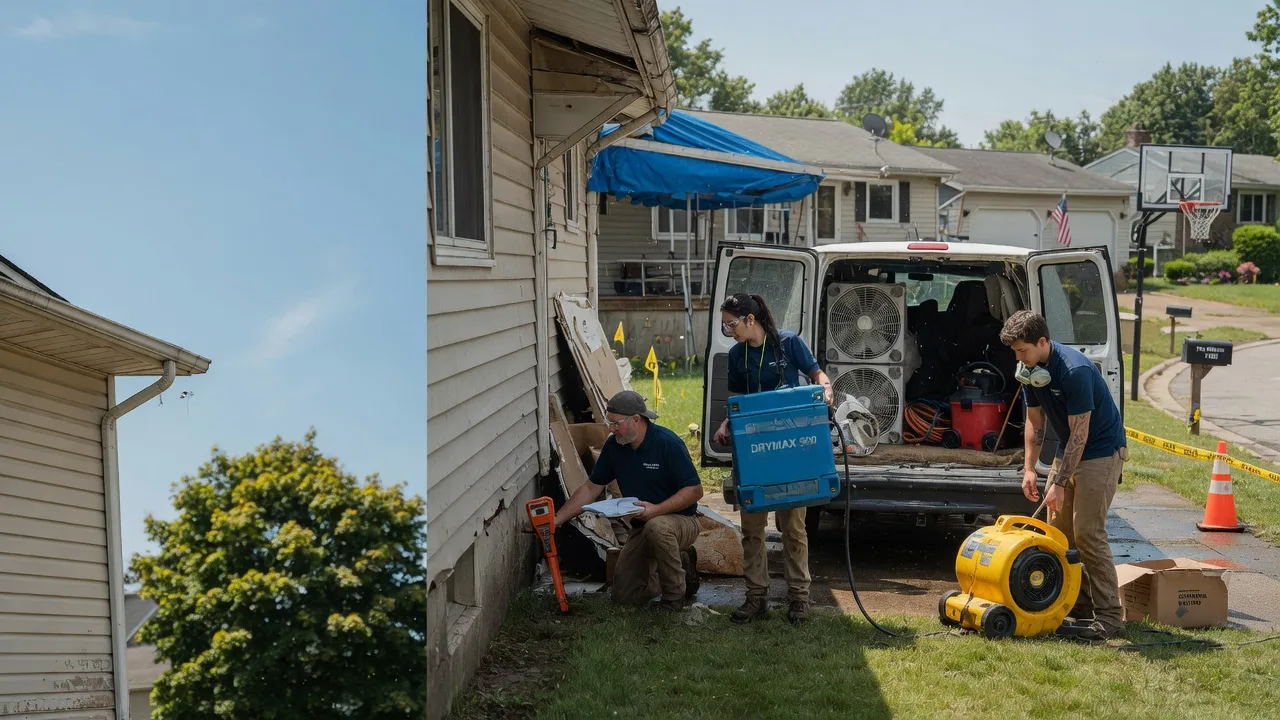 Ceiling Leak Cleanup in New Goshen, IN near me