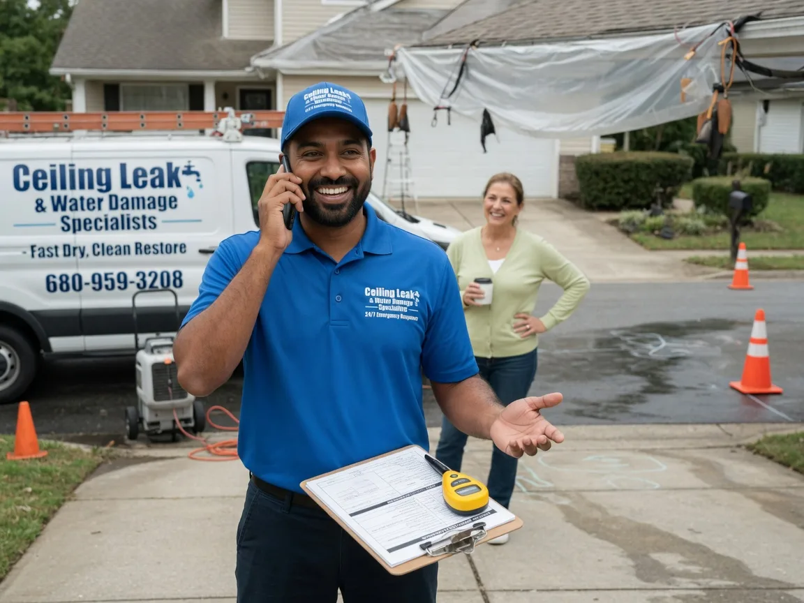 Ceiling Leak Cleanup New Goshen, IN FAQs